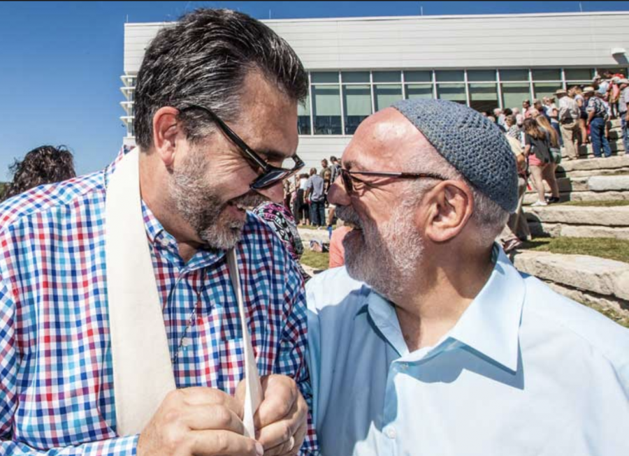 HAVING FAITH IN EACH OTHER: Members from Tri-Faith’s mosque, synagogue, and church join together to strengthen interfaith relationships and cooperation. The construction of the houses of worship finished in April,
2019, and the founders aim to finish the Tri-Faith Center, the final piece of the initiative, in 2020.