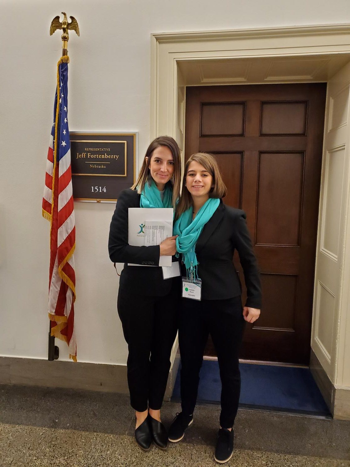 Freshman Natalie Burd and mother Alesha Smith traveled to D.C. for National Advocacy Day, March 4. The two advocated for several bills to fund TS research and spoke with NE state representatives.